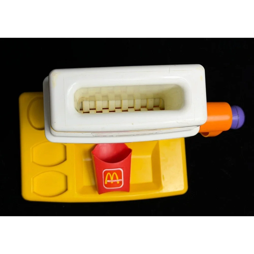 Vintage McDonalds French Fry Maker Toy Set: Manual Crank Kitchen Play 90s